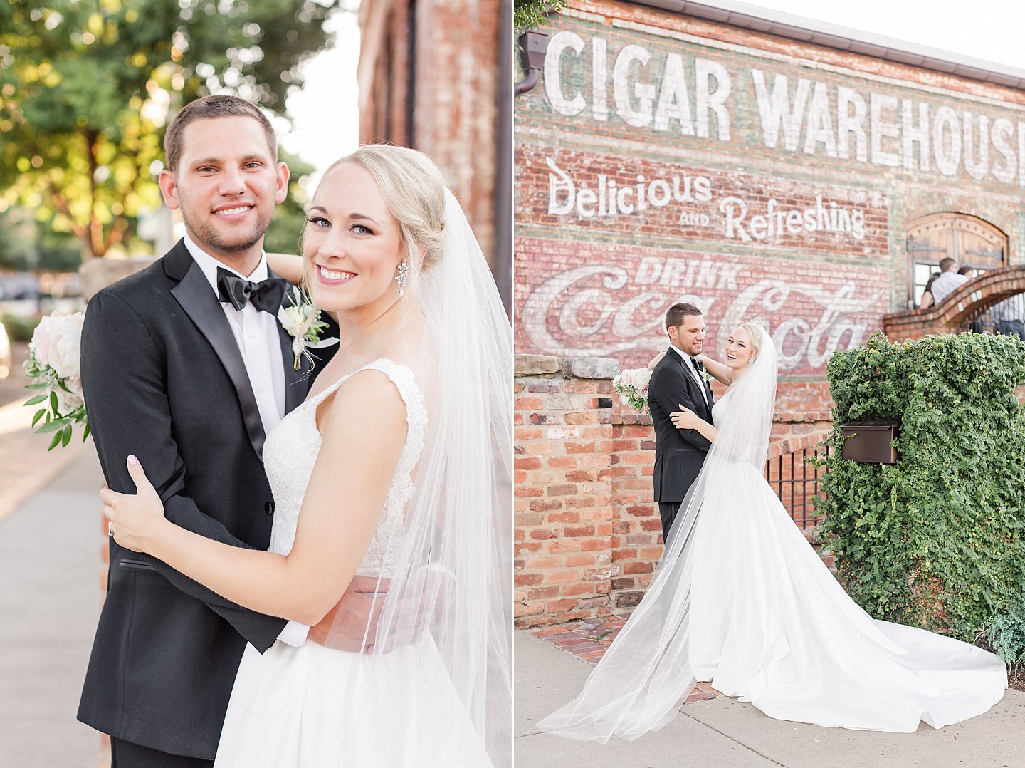 old cigar warehouse wedding bride and groom portrait