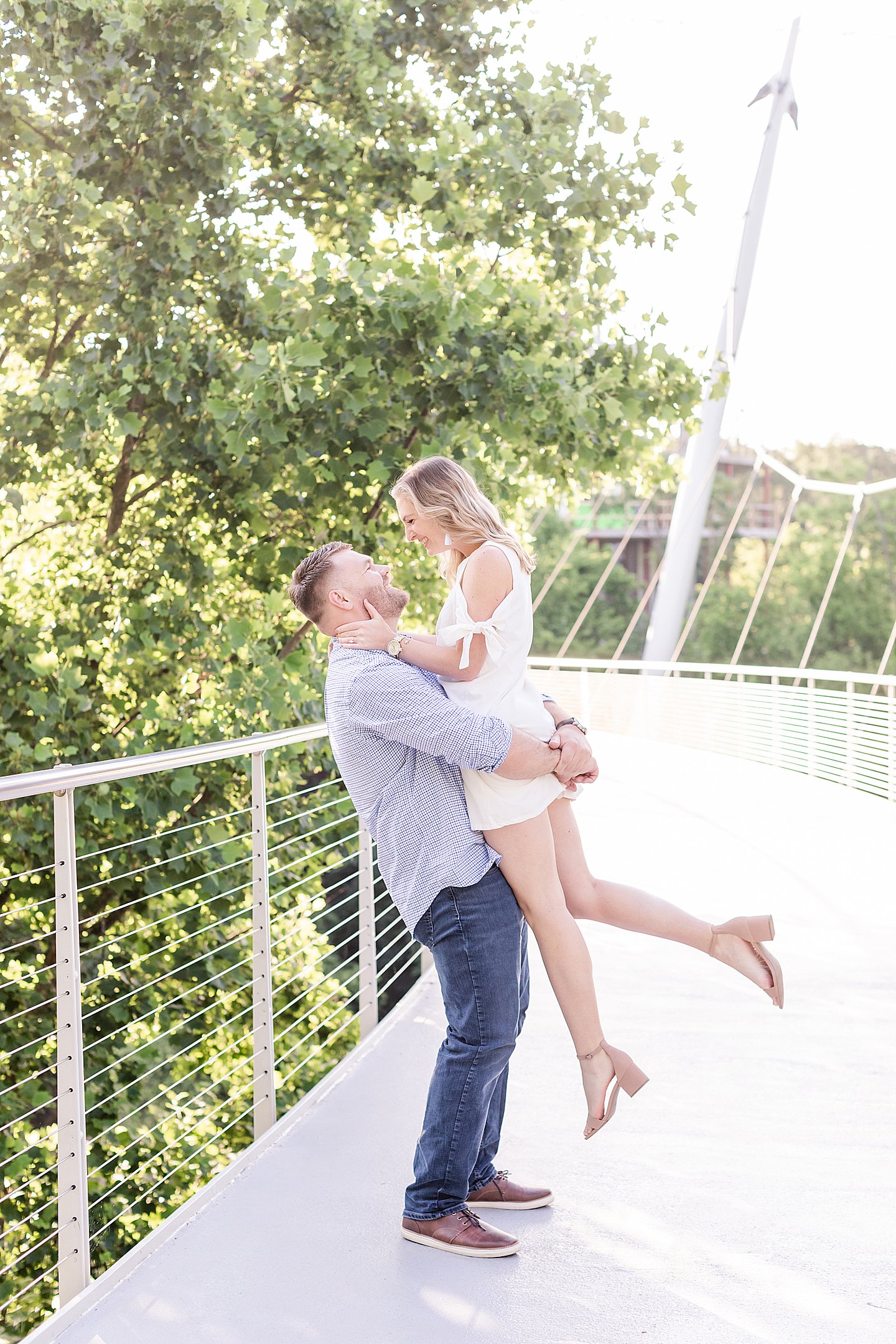 downtown greenville reedy river engagement