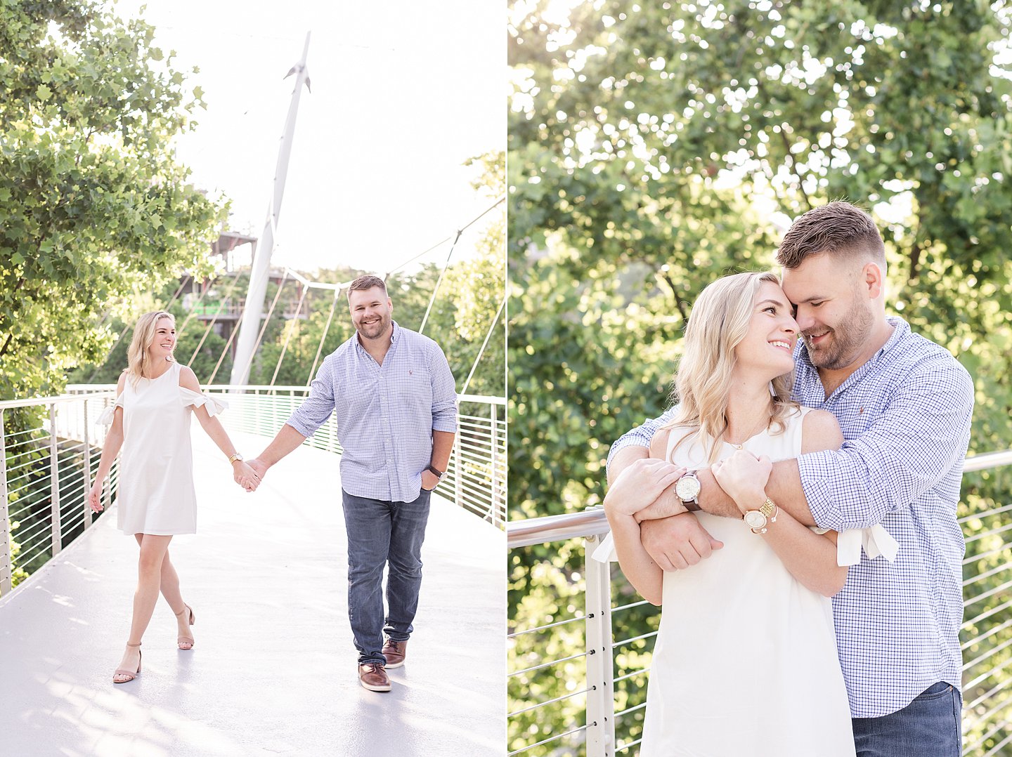 downtown greenville reedy river engagement