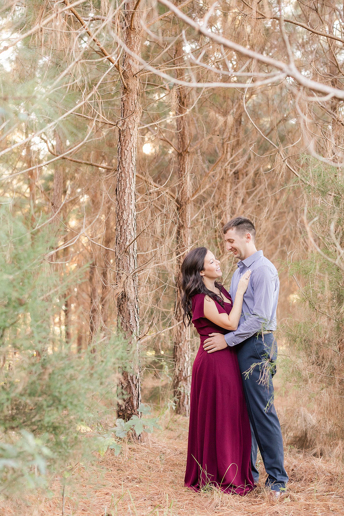 fall country barn engagement portrait